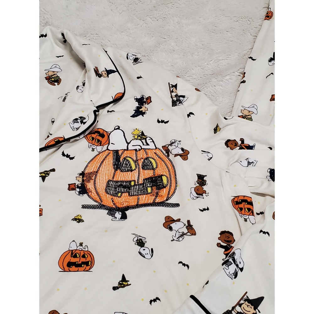 Beauty Sleep Social x Peanuts Great Pumpkin Halloween Pajama Top Pants Set XL